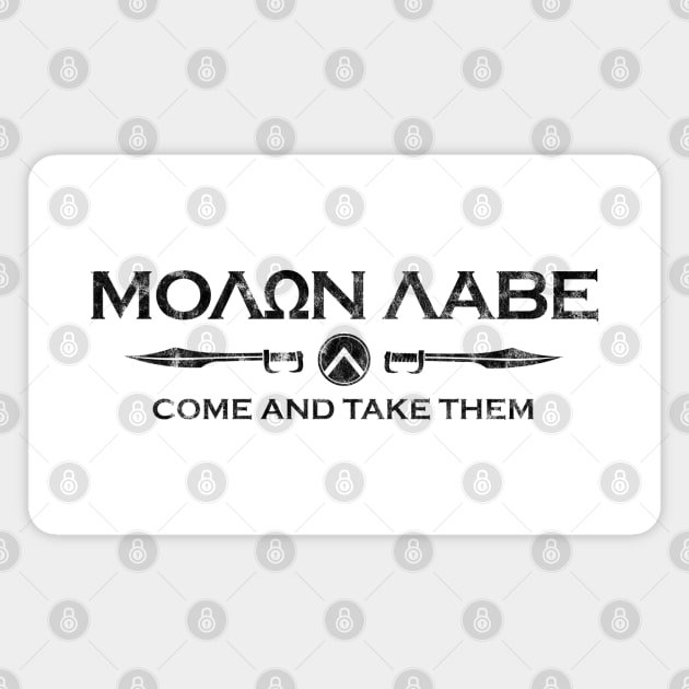 Sparta Gym and Fitness - Molon Labe Magnet by Modern Medieval Design